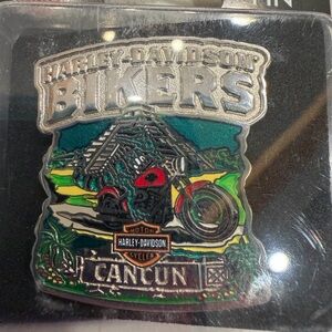Harley-Davidson Bikers Pin with Red and Green Accents